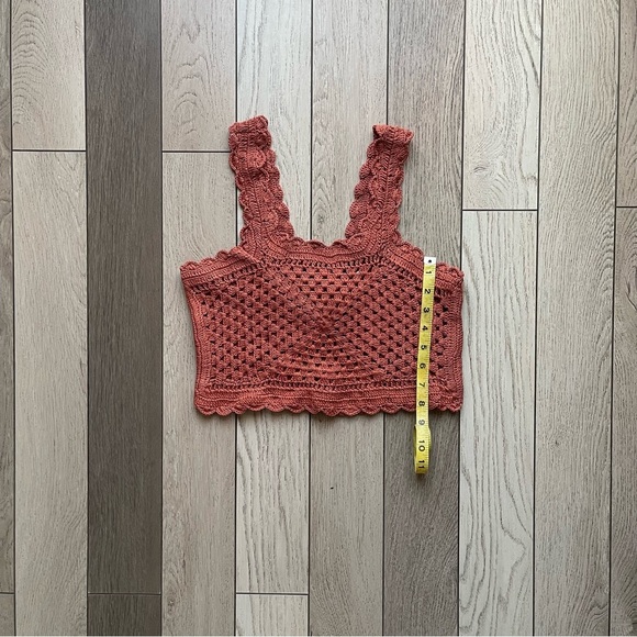 Tularosa Rust Crochet Knit Top - Picture 4 of 7
